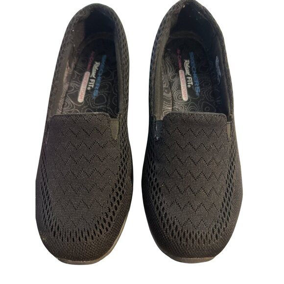 Skechers Reggae Fest Willow Black Relaxed Fit Mesh Slip-On Shoes Size 7.5 Box - Picture 3 of 9